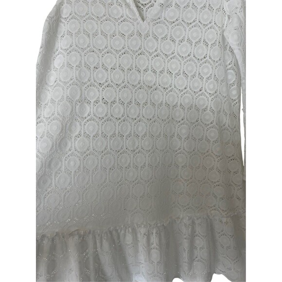 Lilly Pulitzer Payton Cover-Up Resort White Honeycomb Dot Lace Size Small - Picture 4 of 7